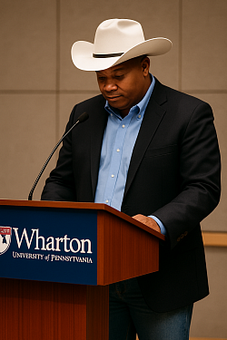 Gregory A. Thomas speaking at The Wharton School