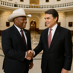 Mayor Gregory A. Thomas & Governor Rick Perry