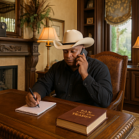 Dr. Gregory A. Thomas in his home office